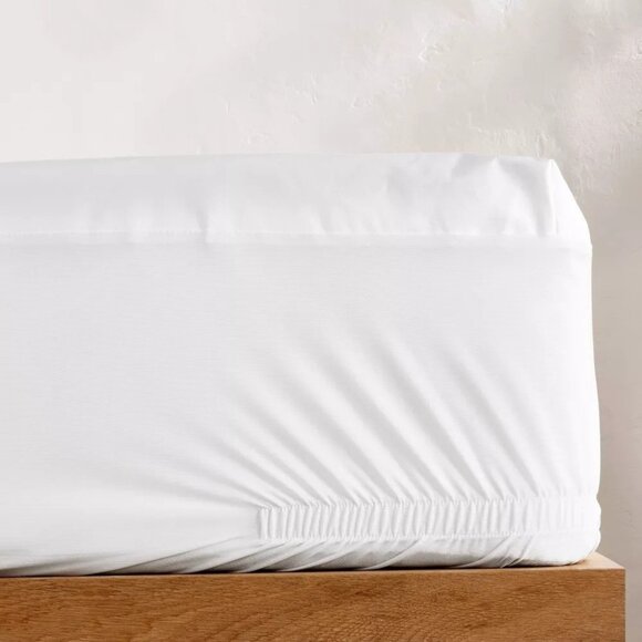 Casaluna Premium Cotton White Waterproof Queen Mattress Protector - 18" Deep - Picture 1 of 6